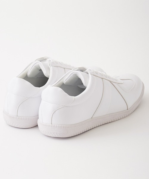 MONO-MART(モノマート)の「ジャーマントレーナーシューズ/シンセティックレザー ジャーマントレーナースニーカー(MONO-MART)(その他シューズ・メンズ・ホワイト/ライトグレー/ブラック・S/M/L)」の5枚目の写真