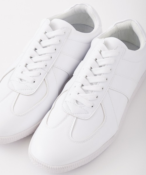 MONO-MART(モノマート)の「ジャーマントレーナーシューズ/シンセティックレザー ジャーマントレーナースニーカー(MONO-MART)(その他シューズ・メンズ・ホワイト/ライトグレー/ブラック・S/M/L)」の6枚目の写真