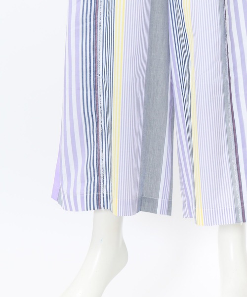 AS KNOW AS de base（アズノゥアズドゥバズ）の「先染めと遊ぶワイドパンツ（その他パンツ・レディース・ネイビー系/パープル系・FREE）」の6枚目の写真