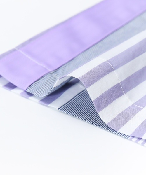 AS KNOW AS de base（アズノゥアズドゥバズ）の「先染めと遊ぶワイドパンツ（その他パンツ・レディース・ネイビー系/パープル系・FREE）」の7枚目の写真