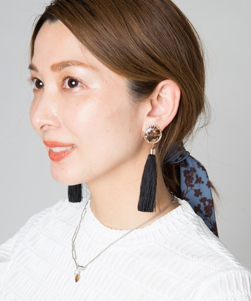 LAYMEE（レイミー）の「Zinnia pierce / ジニアピアス（ピアス（両耳用）・レディース・ブラック/ホワイト・FREE）」の18枚目の写真