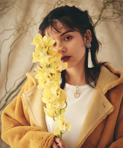 LAYMEE（レイミー）の「Zinnia pierce / ジニアピアス（ピアス（両耳用）・レディース・ブラック/ホワイト・FREE）」の19枚目の写真