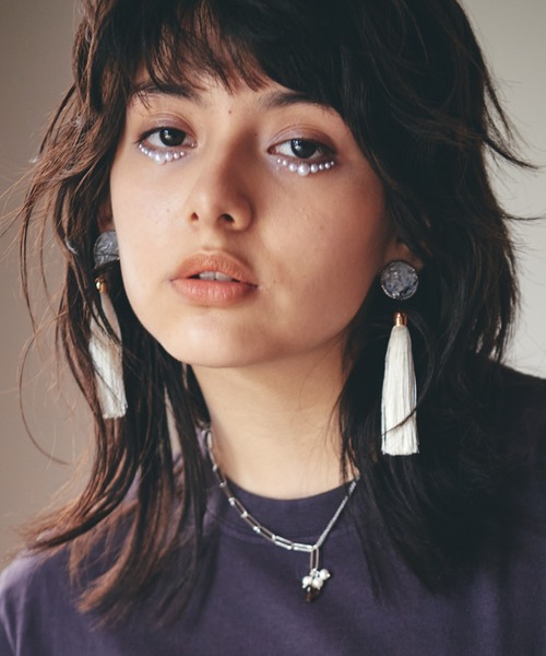 LAYMEE（レイミー）の「Zinnia pierce / ジニアピアス（ピアス（両耳用）・レディース・ブラック/ホワイト・FREE）」の17枚目の写真