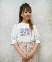 axes femme POETIQUE | おかしなお茶会パフ袖Ｔシャツ(Tシャツ/カットソー)