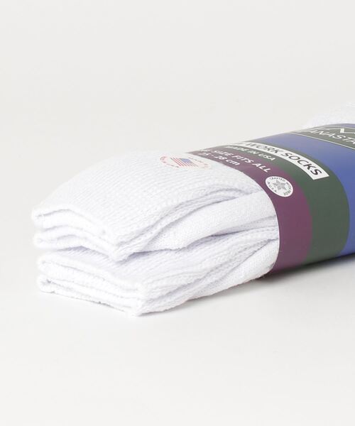 MANASTASH（マナスタッシュ）の「MANASTASH/マナスタッシュ 2P CREW WORK SOCKS（ソックス/靴下・メンズ・ナチュラル/ホワイト/ブラック・FREE）」の4枚目の写真