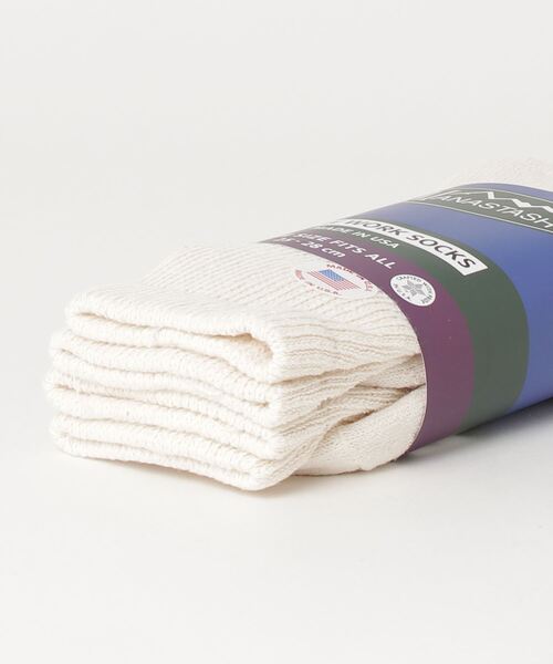 MANASTASH（マナスタッシュ）の「MANASTASH/マナスタッシュ 2P CREW WORK SOCKS（ソックス/靴下・メンズ・ナチュラル/ホワイト/ブラック・FREE）」の5枚目の写真