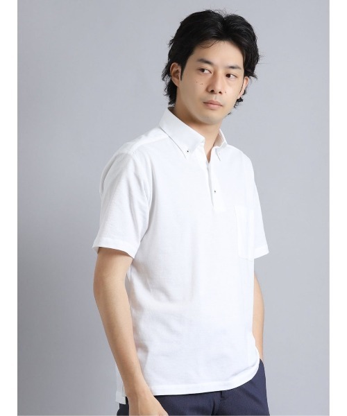 セール エムエフエディトリアルメンズ M F Editorial Men Biz アルティマ Altima スキッパーボタンダウン半袖ポロシャツ ポロシャツ M F Editorial エムエフエディトリアル のファッション通販 Zozotown