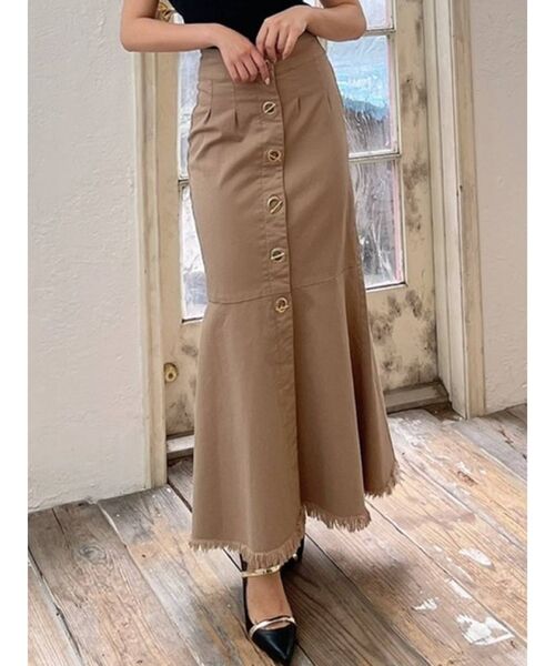 RESEXXY(リゼクシー)の「フロントボタンマーメイドスカート(スカート・レディース・ブラック/ベージュ/ブラウン・FREE)」の3枚目の写真