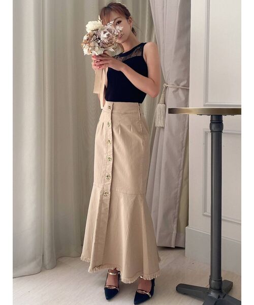 RESEXXY(リゼクシー)の「フロントボタンマーメイドスカート(スカート・レディース・ブラック/ベージュ/ブラウン・FREE)」の12枚目の写真