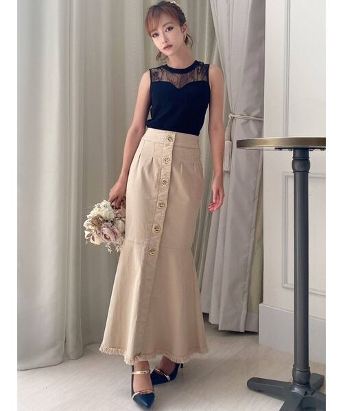 RESEXXY(リゼクシー)の「フロントボタンマーメイドスカート(スカート・レディース・ブラック/ベージュ/ブラウン・FREE)」の8枚目の写真