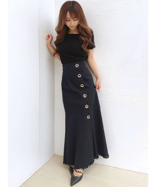 RESEXXY(リゼクシー)の「フロントボタンマーメイドスカート(スカート・レディース・ブラック/ベージュ/ブラウン・FREE)」の17枚目の写真