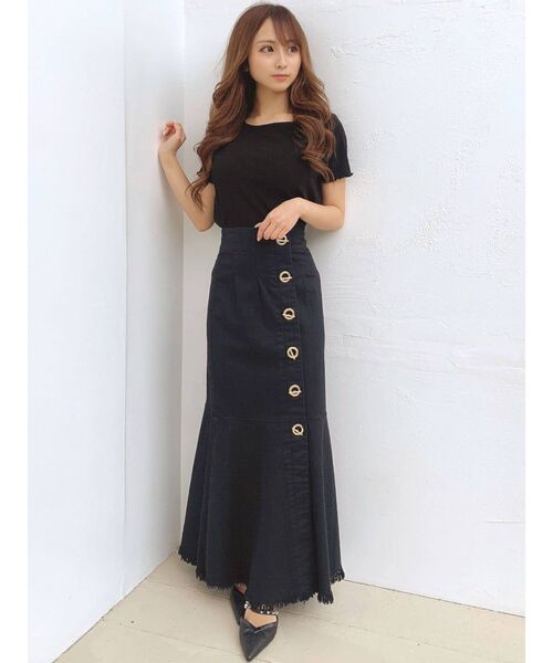 RESEXXY(リゼクシー)の「フロントボタンマーメイドスカート(スカート・レディース・ブラック/ベージュ/ブラウン・FREE)」の19枚目の写真