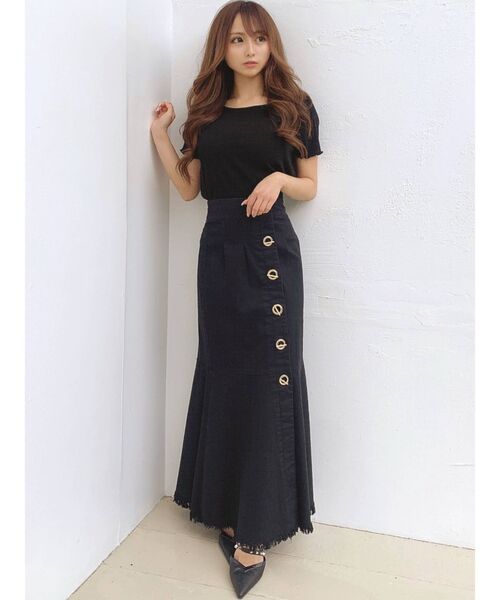 RESEXXY(リゼクシー)の「フロントボタンマーメイドスカート(スカート・レディース・ブラック/ベージュ/ブラウン・FREE)」の20枚目の写真