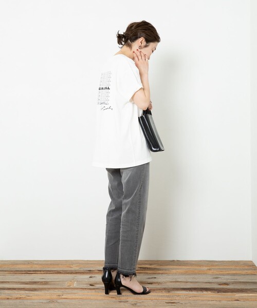 FREAK'S STORE（フリークスストア）の「▽【WEB限定】BEING ON A ROLL TEE/ロゴTシャツ（Tシャツ/カットソー・レディース・ホワイト/ブラック/イエロー・ﾌﾘ-）」の13枚目の写真