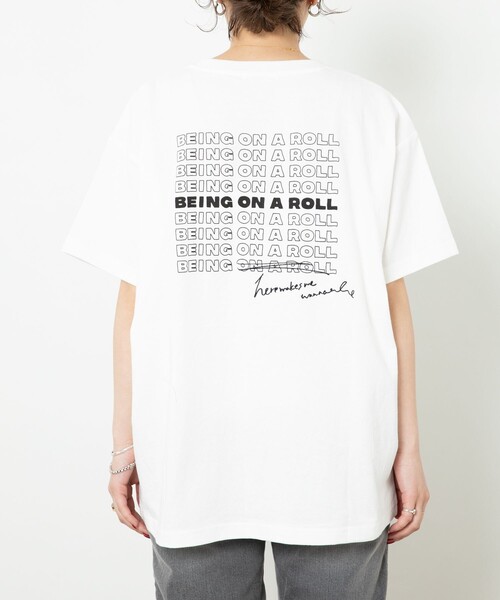 FREAK'S STORE（フリークスストア）の「▽【WEB限定】BEING ON A ROLL TEE/ロゴTシャツ（Tシャツ/カットソー・レディース・ホワイト/ブラック/イエロー・ﾌﾘ-）」の16枚目の写真
