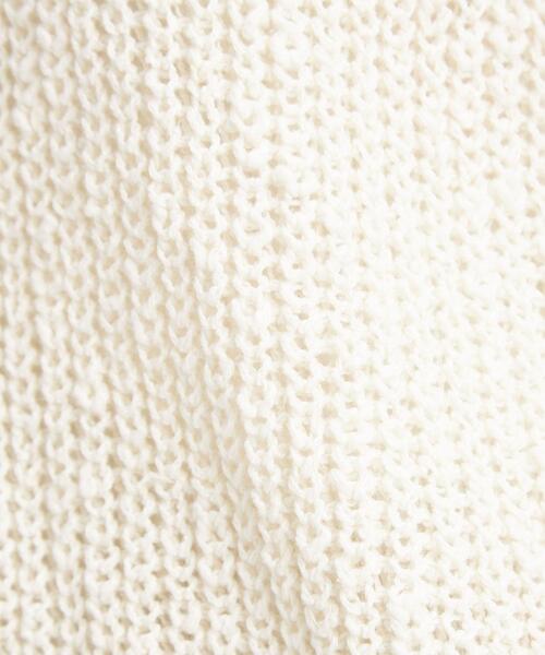 green label relaxing（グリーンレーベルリラクシング）の「カタアゼ ローゲージ ベスト [ニット]（ニット/セーター・レディース・オフホワイト/ライム/ロイヤルブルー・FREE）」の7枚目の写真