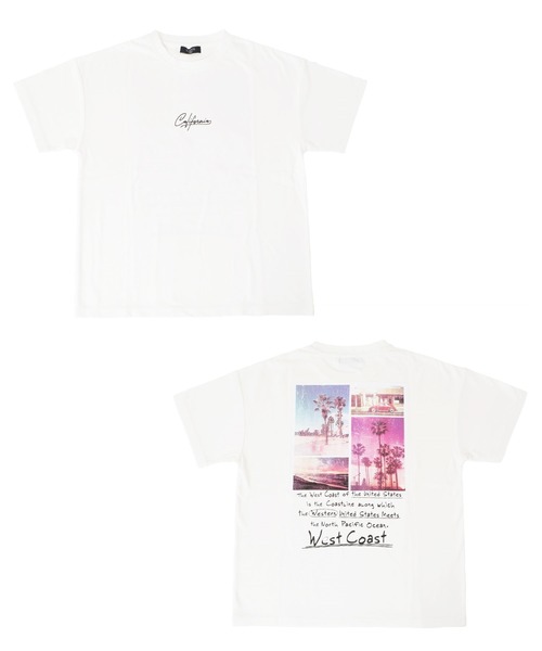 GLAZOS（グラソス）の「OE天竺・接触冷感ドロップショルダーバックコラージュフォト半袖Tシャツ（Tシャツ/カットソー・キッズ・ホワイト/ライトブルー/ライム・130cm/140cm/150cm/160cm/170cm）」の2枚目の写真