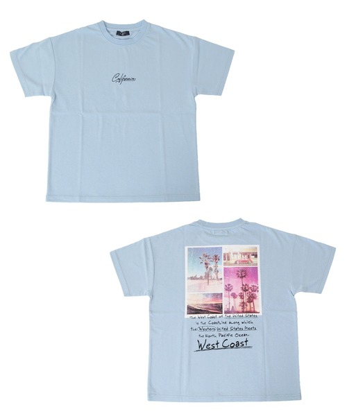 GLAZOS（グラソス）の「OE天竺・接触冷感ドロップショルダーバックコラージュフォト半袖Tシャツ（Tシャツ/カットソー・キッズ・ホワイト/ライトブルー/ライム・130cm/140cm/150cm/160cm/170cm）」の4枚目の写真