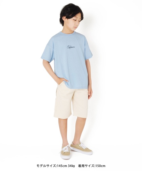 GLAZOS（グラソス）の「OE天竺・接触冷感ドロップショルダーバックコラージュフォト半袖Tシャツ（Tシャツ/カットソー・キッズ・ホワイト/ライトブルー/ライム・130cm/140cm/150cm/160cm/170cm）」の6枚目の写真