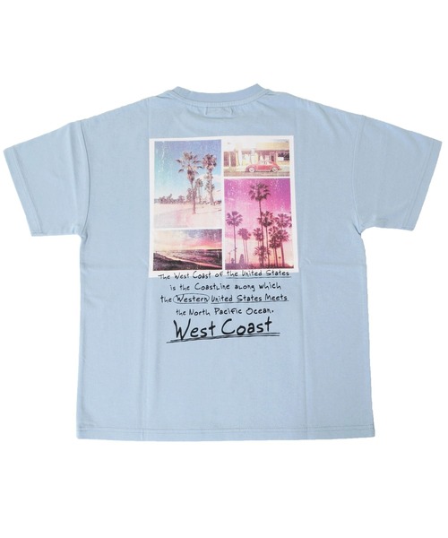 GLAZOS（グラソス）の「OE天竺・接触冷感ドロップショルダーバックコラージュフォト半袖Tシャツ（Tシャツ/カットソー・キッズ・ホワイト/ライトブルー/ライム・130cm/140cm/150cm/160cm/170cm）」の15枚目の写真