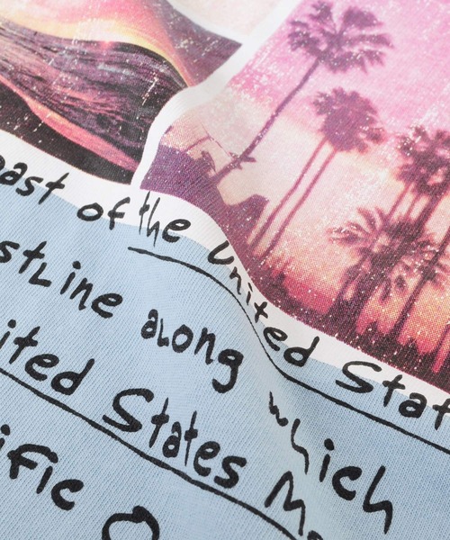 GLAZOS（グラソス）の「OE天竺・接触冷感ドロップショルダーバックコラージュフォト半袖Tシャツ（Tシャツ/カットソー・キッズ・ホワイト/ライトブルー/ライム・130cm/140cm/150cm/160cm/170cm）」の16枚目の写真