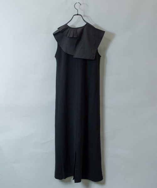 ARCANUM DESIGN（アルカナムデザイン）の「ARL アシメタック襟アンサンブルワンピース（ワンピース・レディース・ブラック/ベージュ・FREE）」の10枚目の写真