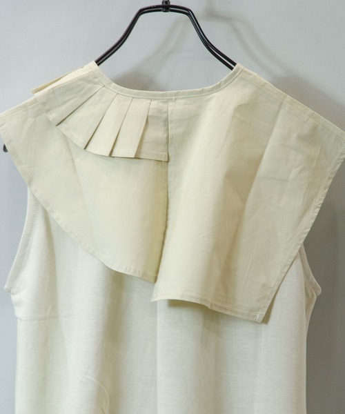 ARCANUM DESIGN（アルカナムデザイン）の「ARL アシメタック襟アンサンブルワンピース（ワンピース・レディース・ブラック/ベージュ・FREE）」の9枚目の写真