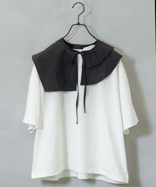 ARCANUM DESIGN（アルカナムデザイン）の「ARL アシメタック襟アンサンブルワンピース（ワンピース・レディース・ブラック/ベージュ・FREE）」の8枚目の写真