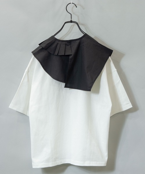 ARCANUM DESIGN（アルカナムデザイン）の「ARL アシメタック襟アンサンブルワンピース（ワンピース・レディース・ブラック/ベージュ・FREE）」の7枚目の写真