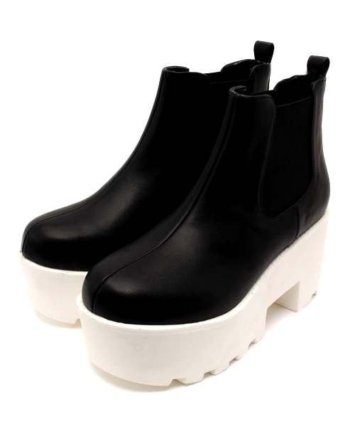 WEGO（ウィゴー）の「WEGO/サイドゴアブーツ（ブーツ・レディース・ブラック/ブラック系その他・MEDIUM/LARGE）」の2枚目の写真