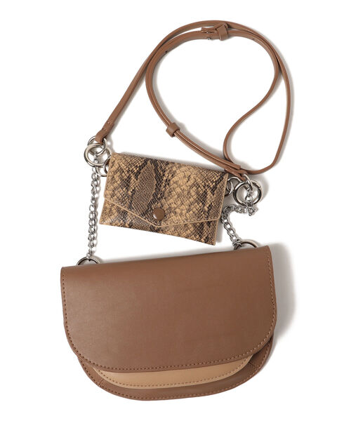 Ray BEAMS（レイビームス）の「Ray BEAMS / 2連 配色 バッグ（ショルダーバッグ・レディース・ベージュ/ワイン・ONE SIZE）」の21枚目の写真