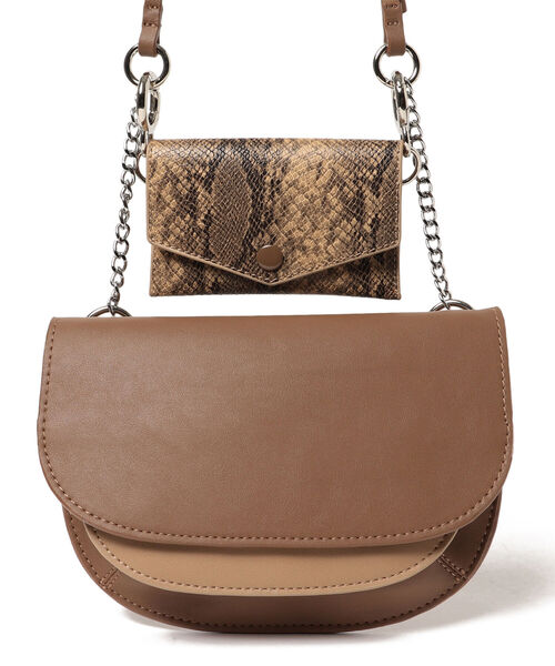 Ray BEAMS（レイビームス）の「Ray BEAMS / 2連 配色 バッグ（ショルダーバッグ・レディース・ベージュ/ワイン・ONE SIZE）」の19枚目の写真