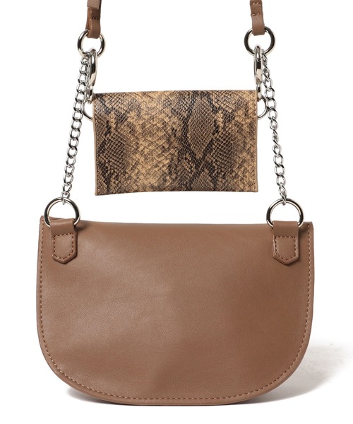 Ray BEAMS（レイビームス）の「Ray BEAMS / 2連 配色 バッグ（ショルダーバッグ・レディース・ベージュ/ワイン・ONE SIZE）」の5枚目の写真