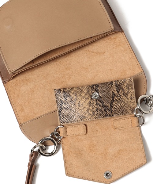 Ray BEAMS（レイビームス）の「Ray BEAMS / 2連 配色 バッグ（ショルダーバッグ・レディース・ベージュ/ワイン・ONE SIZE）」の14枚目の写真