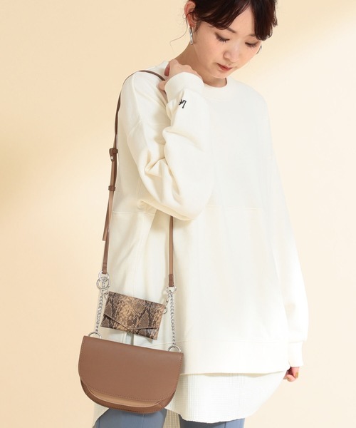 Ray BEAMS（レイビームス）の「Ray BEAMS / 2連 配色 バッグ（ショルダーバッグ・レディース・ベージュ/ワイン・ONE SIZE）」の10枚目の写真