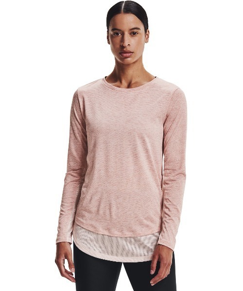 UNDER ARMOUR（アンダーアーマー）の「UAテック ベント ロングスリーブ（トレーニング/レディース）（Tシャツ/カットソー・レディース・ブラック/ライトピンク/ダークパープル・M/L/S/XL）」の3枚目の写真