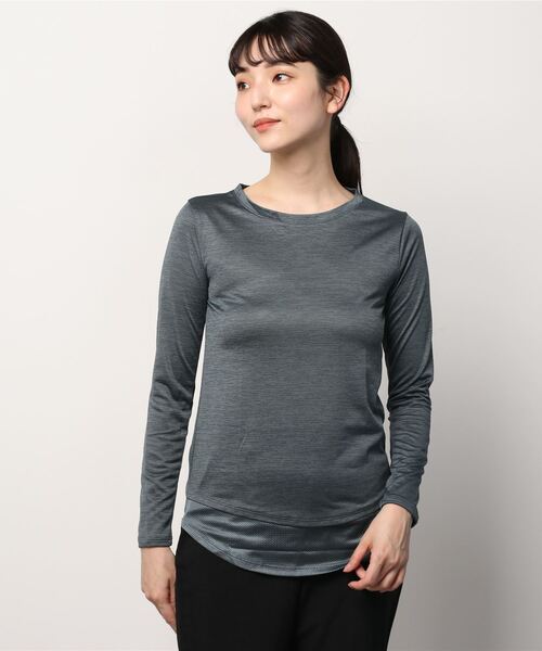 UNDER ARMOUR（アンダーアーマー）の「UAテック ベント ロングスリーブ（トレーニング/レディース）（Tシャツ/カットソー・レディース・ブラック/ライトピンク/ダークパープル・M/L/S/XL）」の6枚目の写真