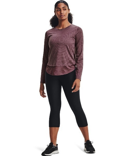 UNDER ARMOUR（アンダーアーマー）の「UAテック ベント ロングスリーブ（トレーニング/レディース）（Tシャツ/カットソー・レディース・ブラック/ライトピンク/ダークパープル・M/L/S/XL）」の9枚目の写真
