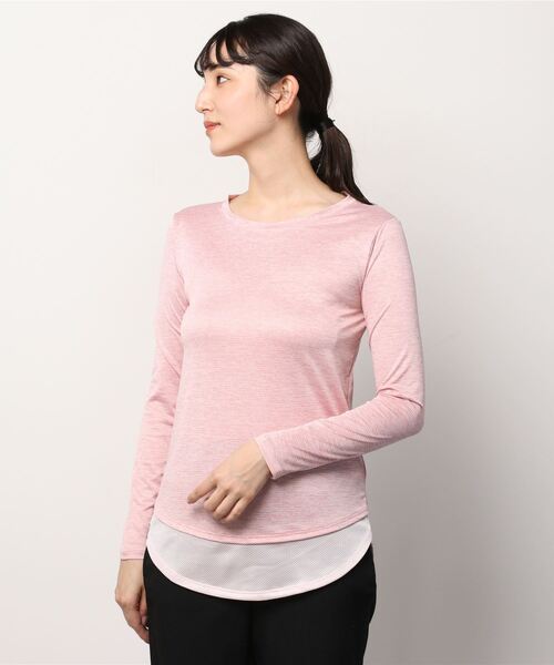 UNDER ARMOUR（アンダーアーマー）の「UAテック ベント ロングスリーブ（トレーニング/レディース）（Tシャツ/カットソー・レディース・ブラック/ライトピンク/ダークパープル・M/L/S/XL）」の4枚目の写真