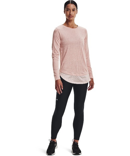 UNDER ARMOUR（アンダーアーマー）の「UAテック ベント ロングスリーブ（トレーニング/レディース）（Tシャツ/カットソー・レディース・ブラック/ライトピンク/ダークパープル・M/L/S/XL）」の7枚目の写真