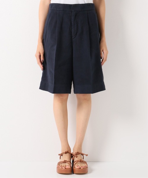 IENA（イエナ）の「コットン麻オックスショートパンツ（その他パンツ・レディース・ネイビー/アイボリー・38/36）」の7枚目の写真