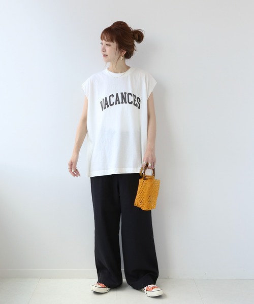 Simplicite(サンプリシテ)の「カレッジアーチロゴTシャツ◆(Tシャツ/カットソー・レディース・ブラック/グレー/ホワイト・FREE)」の21枚目の写真