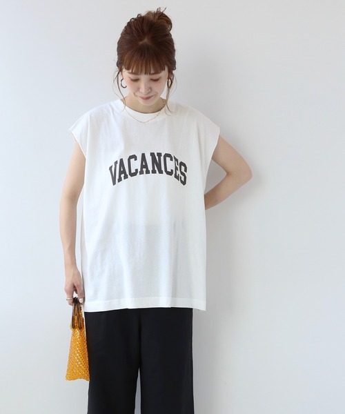 Simplicite(サンプリシテ)の「カレッジアーチロゴTシャツ◆(Tシャツ/カットソー・レディース・ブラック/グレー/ホワイト・FREE)」の15枚目の写真