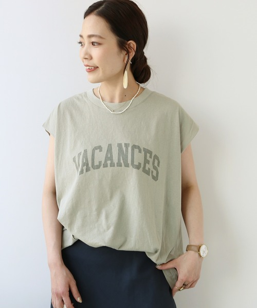 Simplicite(サンプリシテ)の「カレッジアーチロゴTシャツ◆(Tシャツ/カットソー・レディース・ブラック/グレー/ホワイト・FREE)」の5枚目の写真