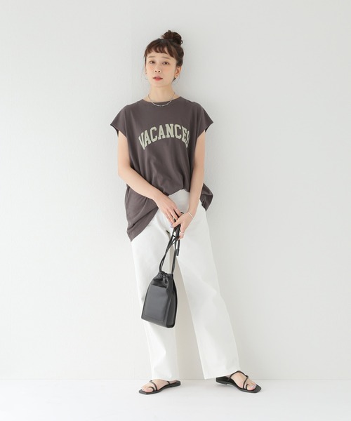 Simplicite(サンプリシテ)の「カレッジアーチロゴTシャツ◆(Tシャツ/カットソー・レディース・ブラック/グレー/ホワイト・FREE)」の17枚目の写真