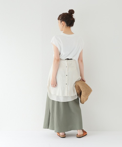 Simplicite(サンプリシテ)の「カレッジアーチロゴTシャツ◆(Tシャツ/カットソー・レディース・ブラック/グレー/ホワイト・FREE)」の18枚目の写真