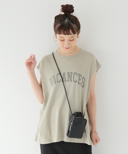 Simplicite(サンプリシテ)の「カレッジアーチロゴTシャツ◆(Tシャツ/カットソー・レディース・ブラック/グレー/ホワイト・FREE)」の6枚目の写真