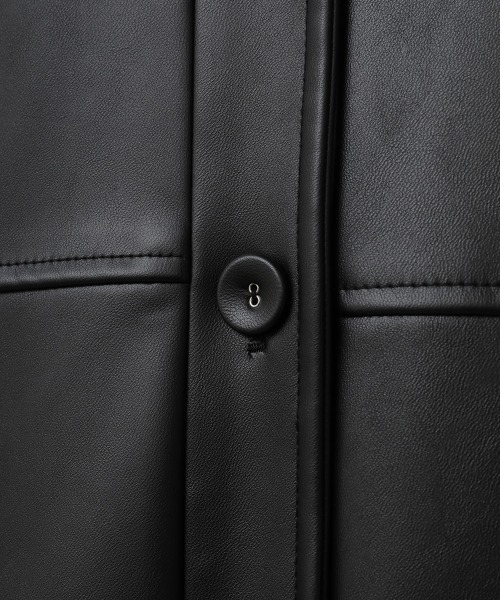 CLANE（クラネ）の「VOLUME SLEEVE LEATHER BLOUSON（ブルゾン・レディース・ベージュ/ブラック・2/1）」の19枚目の写真