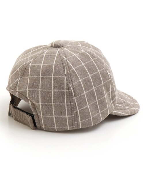 apres les cours（アプレレクール）の「2柄ベーシックキャップ_UVカット（キャップ・キッズ・グレー/チェック・50/54/58）」の5枚目の写真