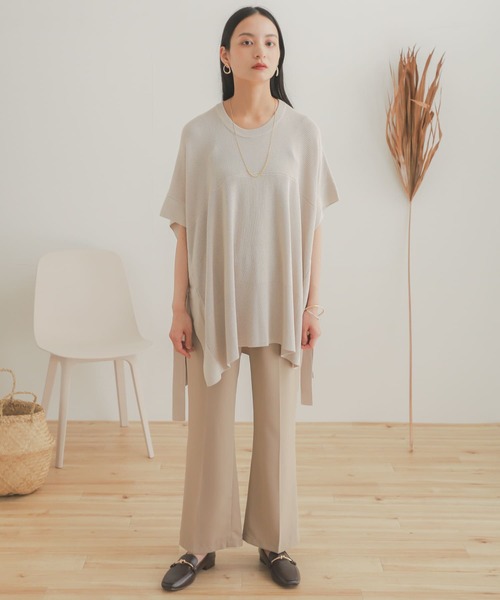 SENSE OF PLACE by URBAN RESEARCH(センスオブプレイスバイアーバンリサーチ)の「ポンチョセーター(ニット/セーター・レディース・パープル/アイボリー/ブラック・ONE)」の14枚目の写真